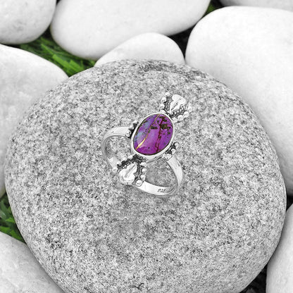 Copper Purple Turquoise - Arizona Ring size-7 R-1126 SDR183286