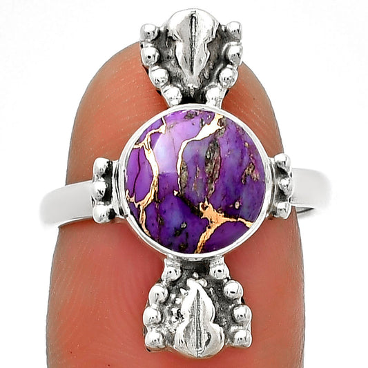 Copper Purple Turquoise - Arizona Ring size-7 R-1126 SDR183296