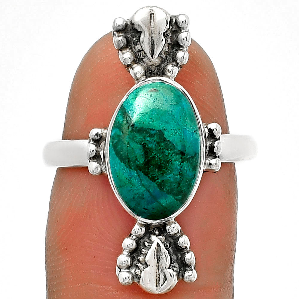 Natural Azurite Chrysocolla Ring size-7 R-1126 SDR183300