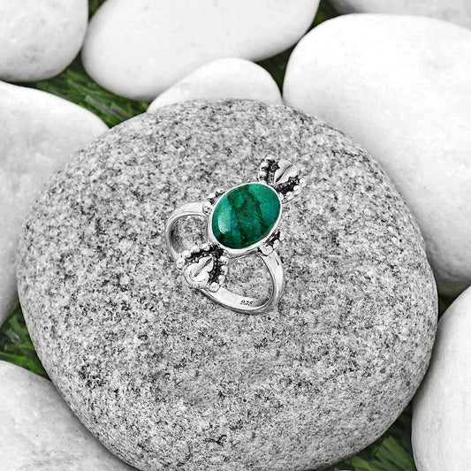 Natural Azurite Chrysocolla Ring size-7 R-1126 SDR183300