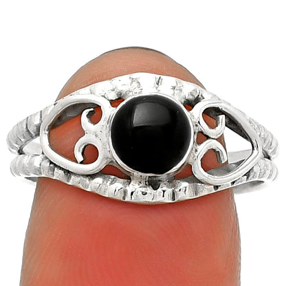 Natural Black Onyx - Brazil Ring size-8 R-1143 SDR183378