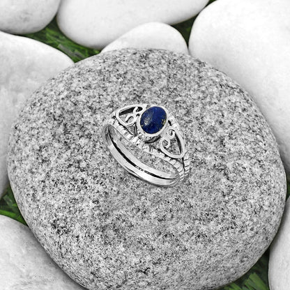Natural Lapis Lazuli - Afghanistan Ring size-8.5 R-1143 SDR183384