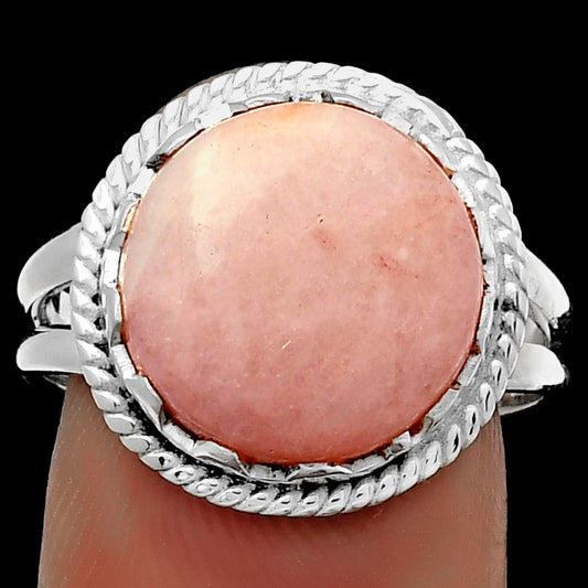 Natural Pink Scolecite Ring size-8 R-1474 SDR183426
