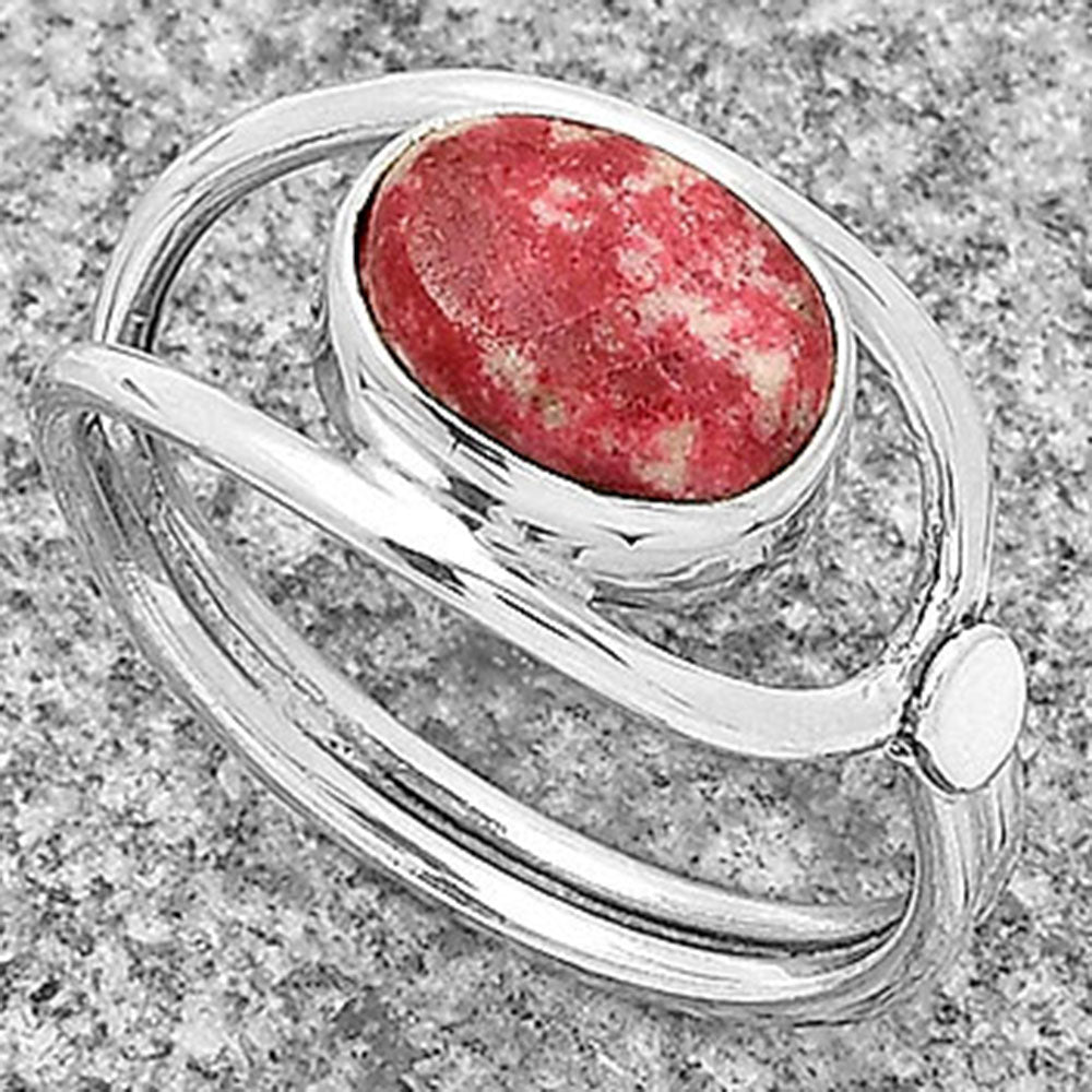 Natural Pink Thulite - Norway Ring size-8.5 R-1081 SDR183455