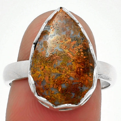 Natural Red Moss Agate Ring size-8.5 R-1428 SDR183483