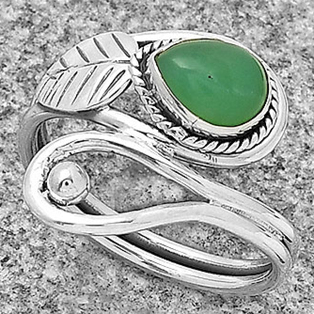 Natural Chrysoprase - Australia Ring size-8 R-1464 SDR183533