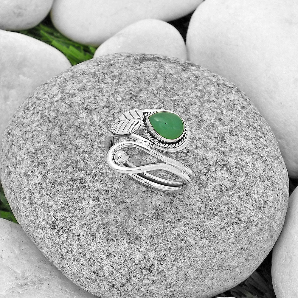 Natural Chrysoprase - Australia Ring size-8 R-1464 SDR183533