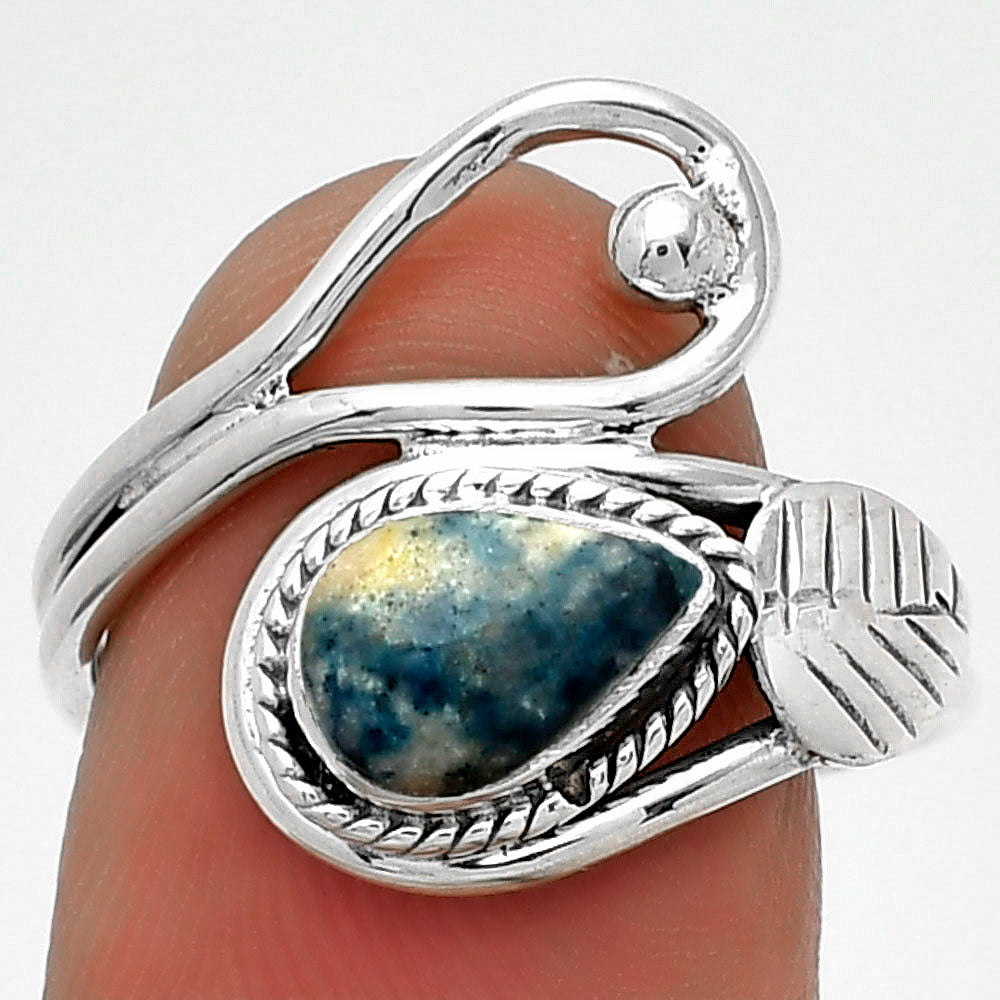 Natural Blue Scheelite - Turkey Ring size-8 R-1464 SDR183535