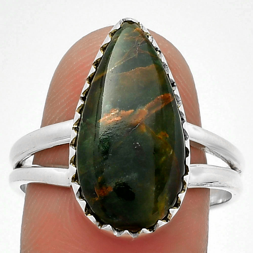 Turkish Rainforest Chrysocolla Ring size-9.5 R-1210 SDR183602