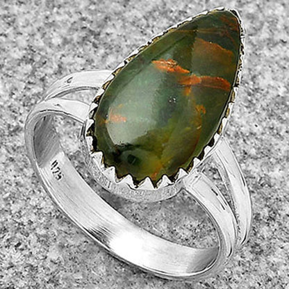 Turkish Rainforest Chrysocolla Ring size-9.5 R-1210 SDR183602