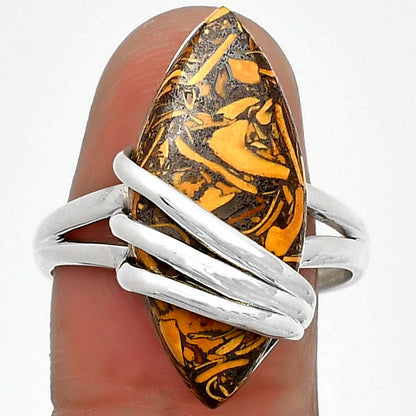 Natural Coquina Fossil Jasper India Ring size-9 R-1444 SDR183706