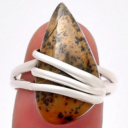 Natural Russian Honey Dendrite Opal Ring size-8.5 R-1444 SDR183718