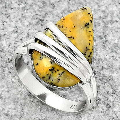 Natural Russian Honey Dendrite Opal Ring size-8 R-1444 SDR183735