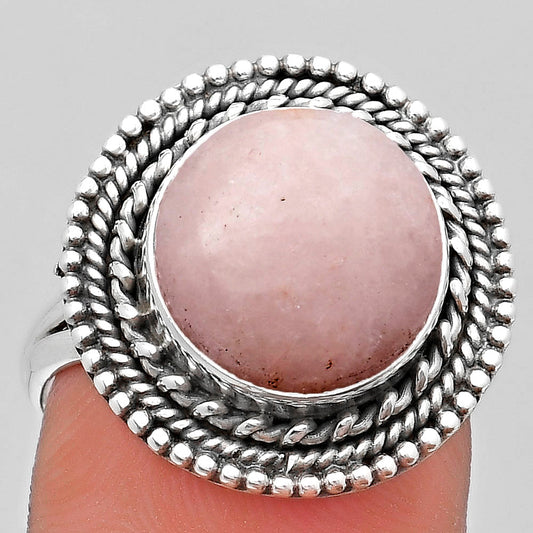 Natural Pink Scolecite Ring size-8.5 R-1447 SDR184058