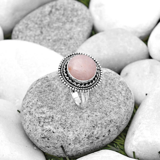 Natural Pink Scolecite Ring size-8.5 R-1447 SDR184058
