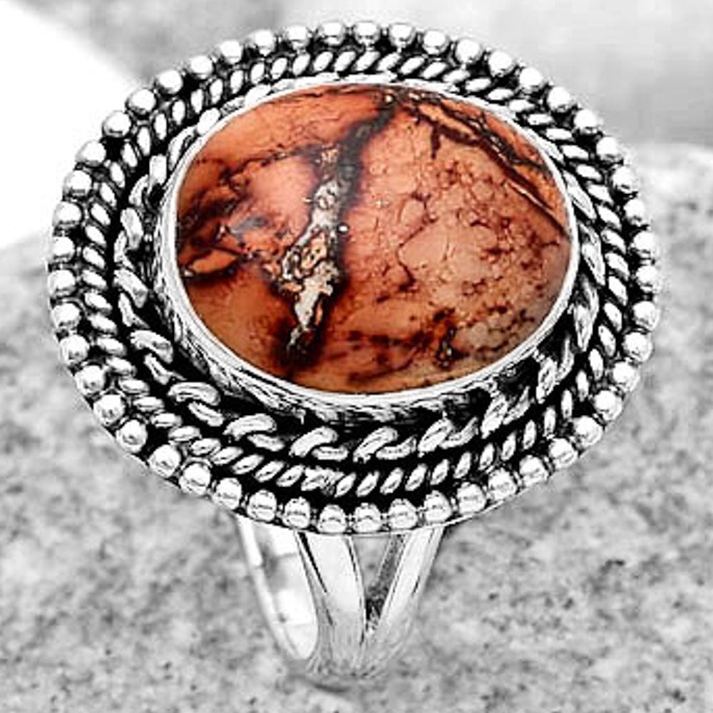 Natural Indian Paint Gemstone Ring size-7.5 R-1447 SDR184063
