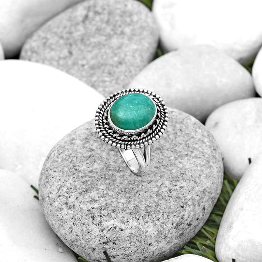 Natural Paraiba Amazonite Ring size-7.5 R-1447 SDR184071
