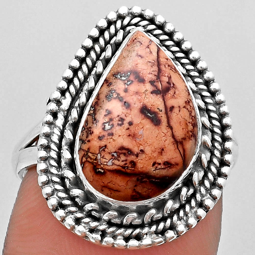 Natural Indian Paint Gemstone Ring size-8 R-1447 SDR184079