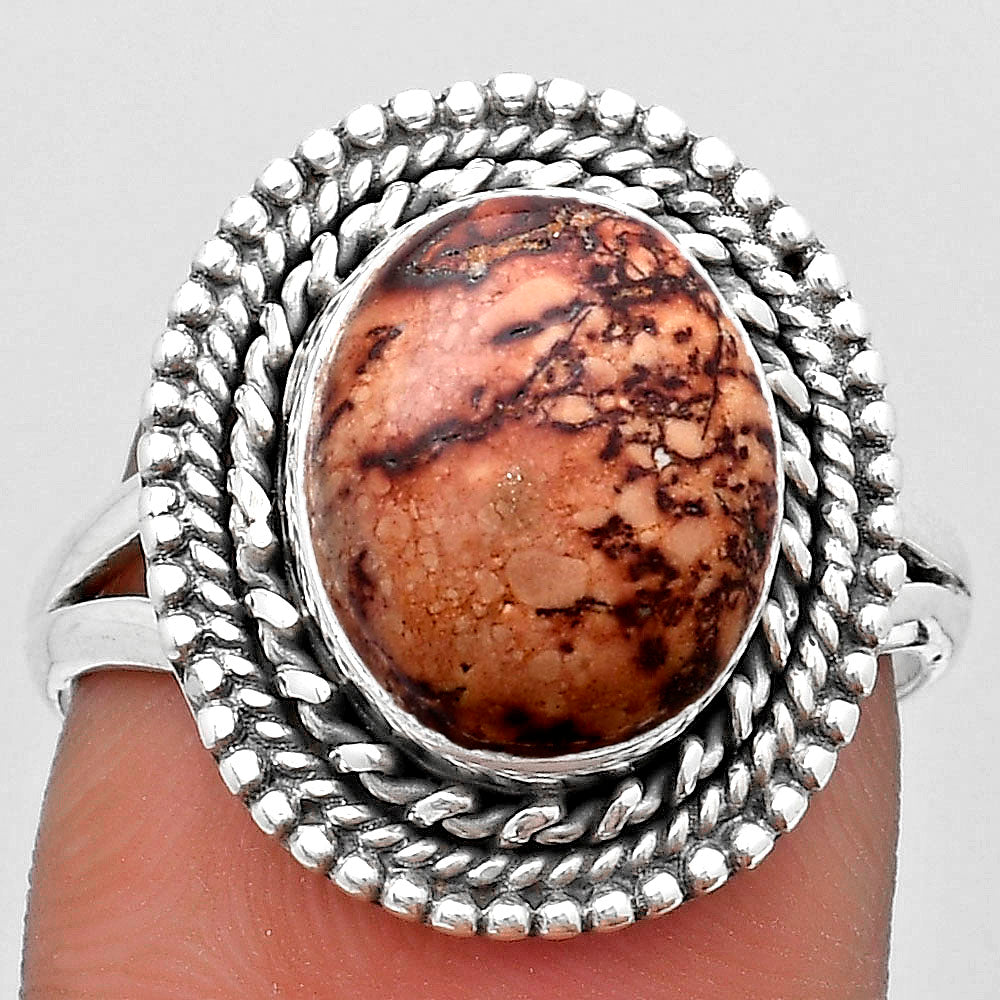 Natural Indian Paint Gemstone Ring size-8 R-1447 SDR184090