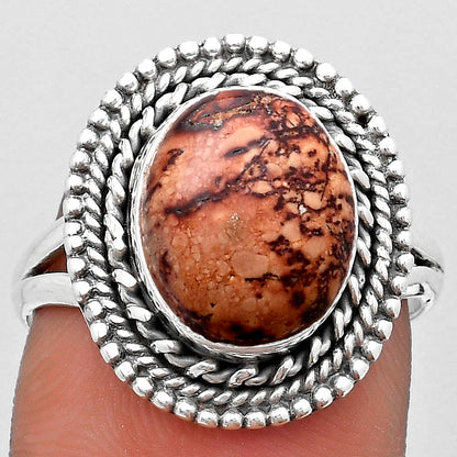 Natural Indian Paint Gemstone Ring size-8 R-1447 SDR184090