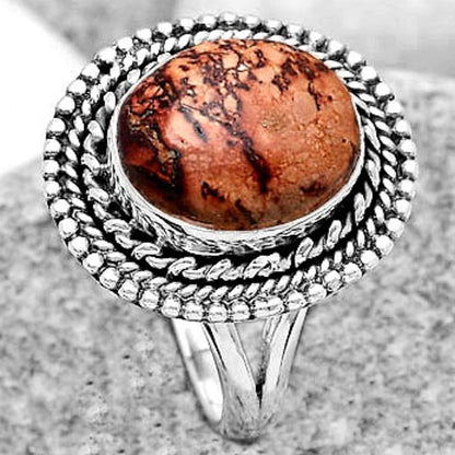 Natural Indian Paint Gemstone Ring size-8 R-1447 SDR184090
