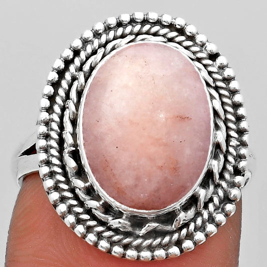 Natural Pink Scolecite Ring size-7 R-1447 SDR184096