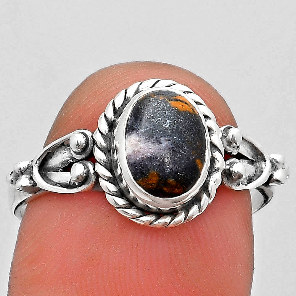 Natural Indian Blanket Jasper Ring size-8.5 R-1283 SDR184187