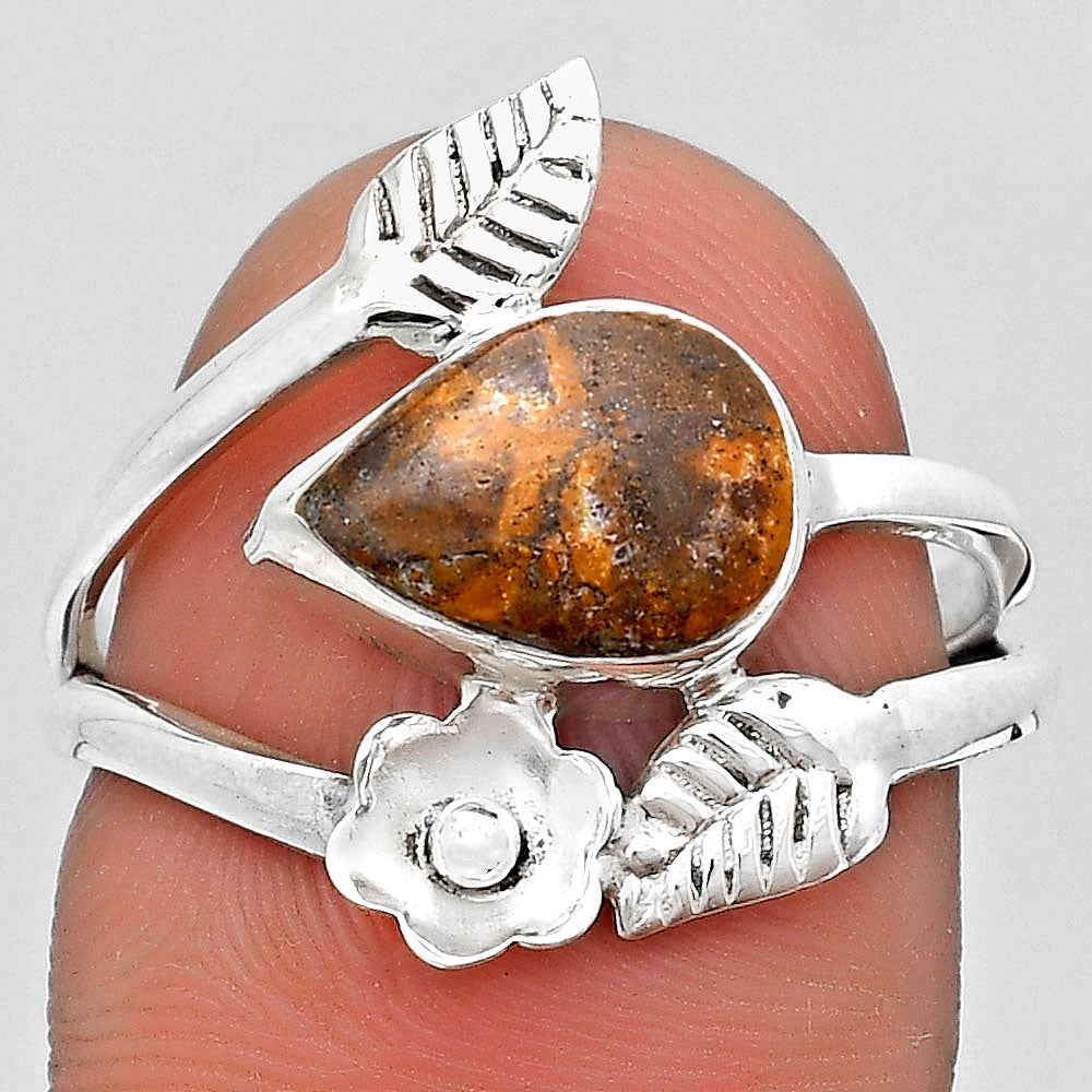 Natural Indian Blanket Jasper Ring size-8.5 R-1251 SDR184207