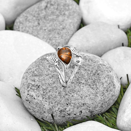 Natural Indian Blanket Jasper Ring size-8.5 R-1251 SDR184207