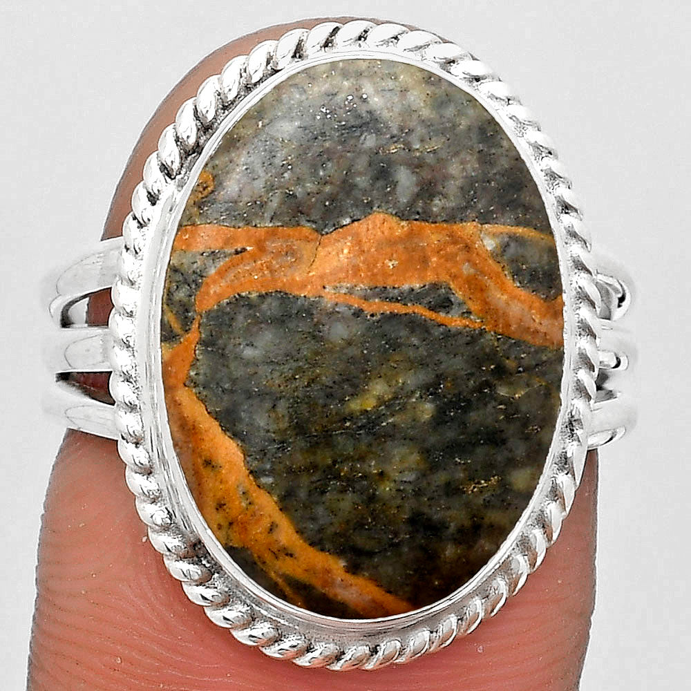 Moroccan Yellow Jacket Jasper Ring size-7.5 R-1010 SDR184287