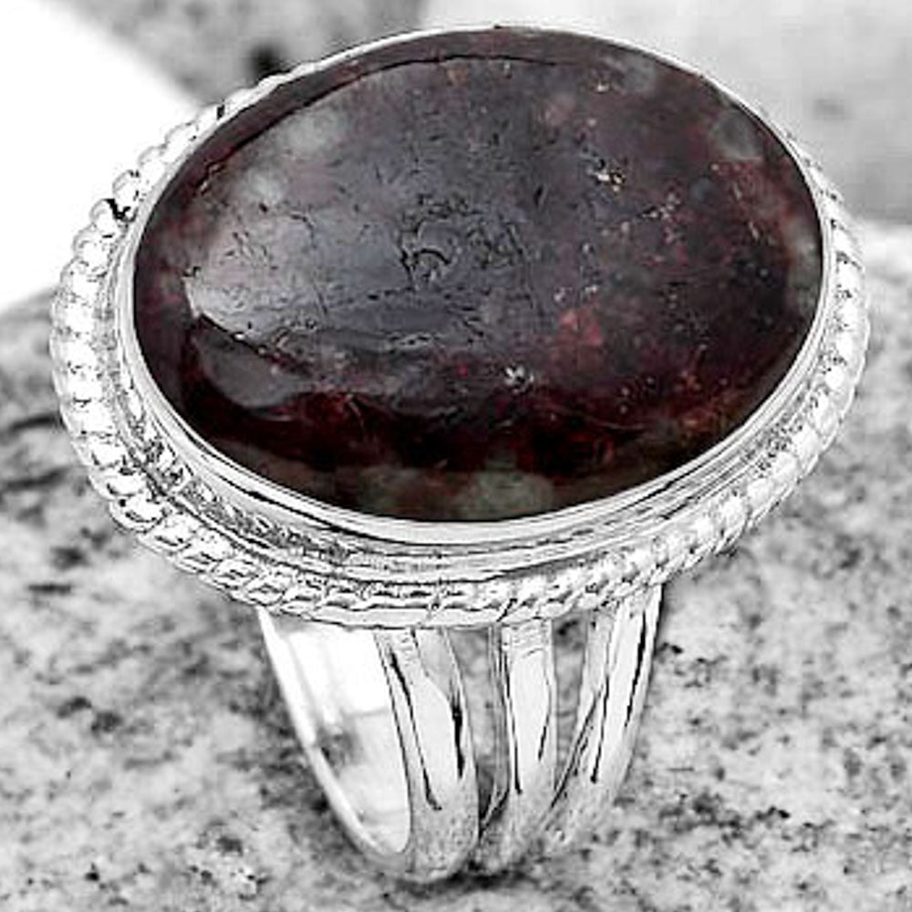 Natural Russian Eudialyte Ring size-8 R-1010 SDR184313