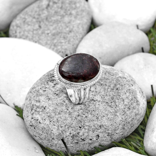 Natural Russian Eudialyte Ring size-8 R-1010 SDR184313