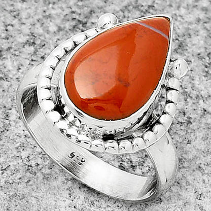 Natural Red Moss Agate Ring size-7.5 R-1518 SDR184340
