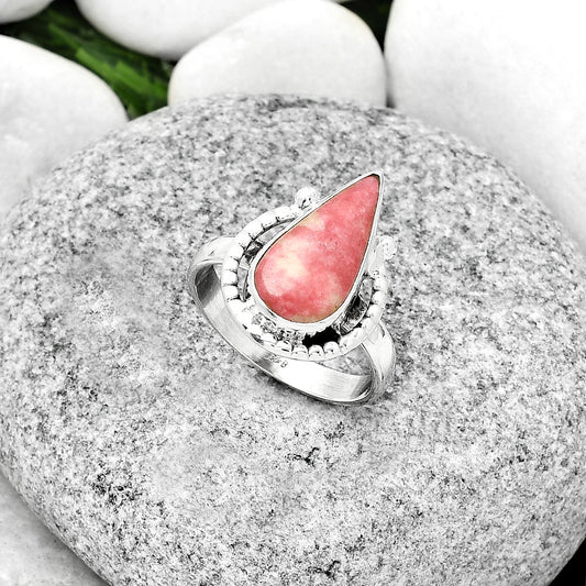 Natural Pink Thulite - Norway Ring size-8.5 R-1518 SDR184341