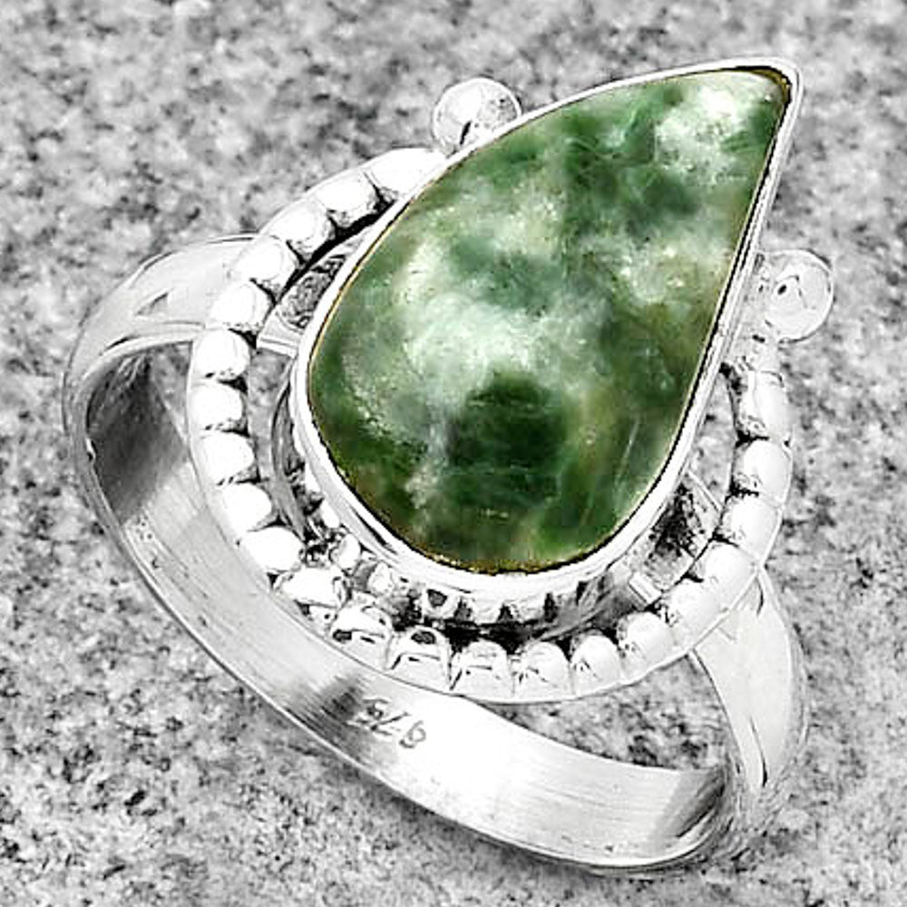 Natural Dioptase Ring size-9 R-1518 SDR184345