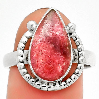 Natural Pink Thulite - Norway Ring size-8.5 R-1518 SDR184352