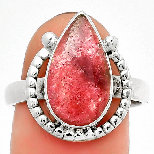 Natural Pink Thulite - Norway Ring size-8.5 R-1518 SDR184352