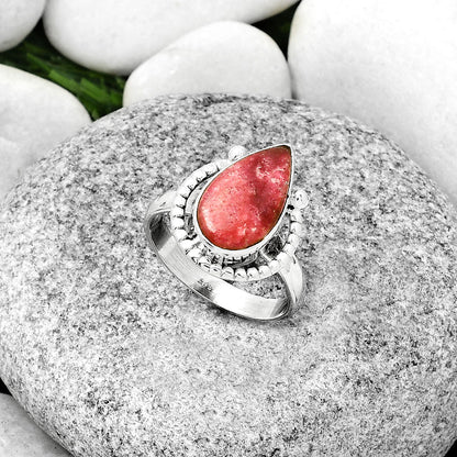 Natural Pink Thulite - Norway Ring size-8.5 R-1518 SDR184352