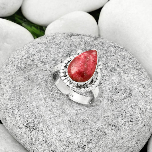 Natural Pink Thulite - Norway Ring size-7 R-1518 SDR184360