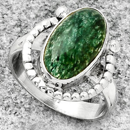 Natural Green Aventurine Ring size-8 R-1518 SDR184366