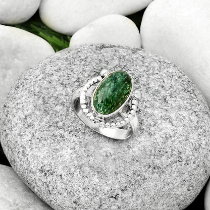 Natural Green Aventurine Ring size-8 R-1518 SDR184366