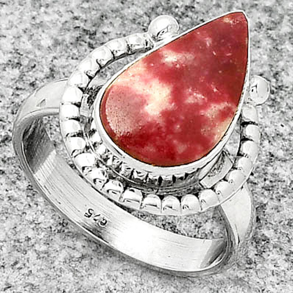 Natural Pink Thulite - Norway Ring size-7 R-1518 SDR184376