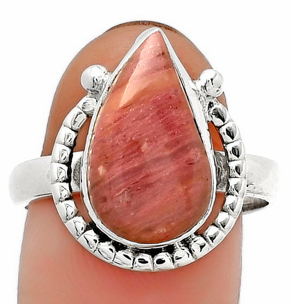 Natural Pink Tulip Quartz Ring size-9 R-1518 SDR184377