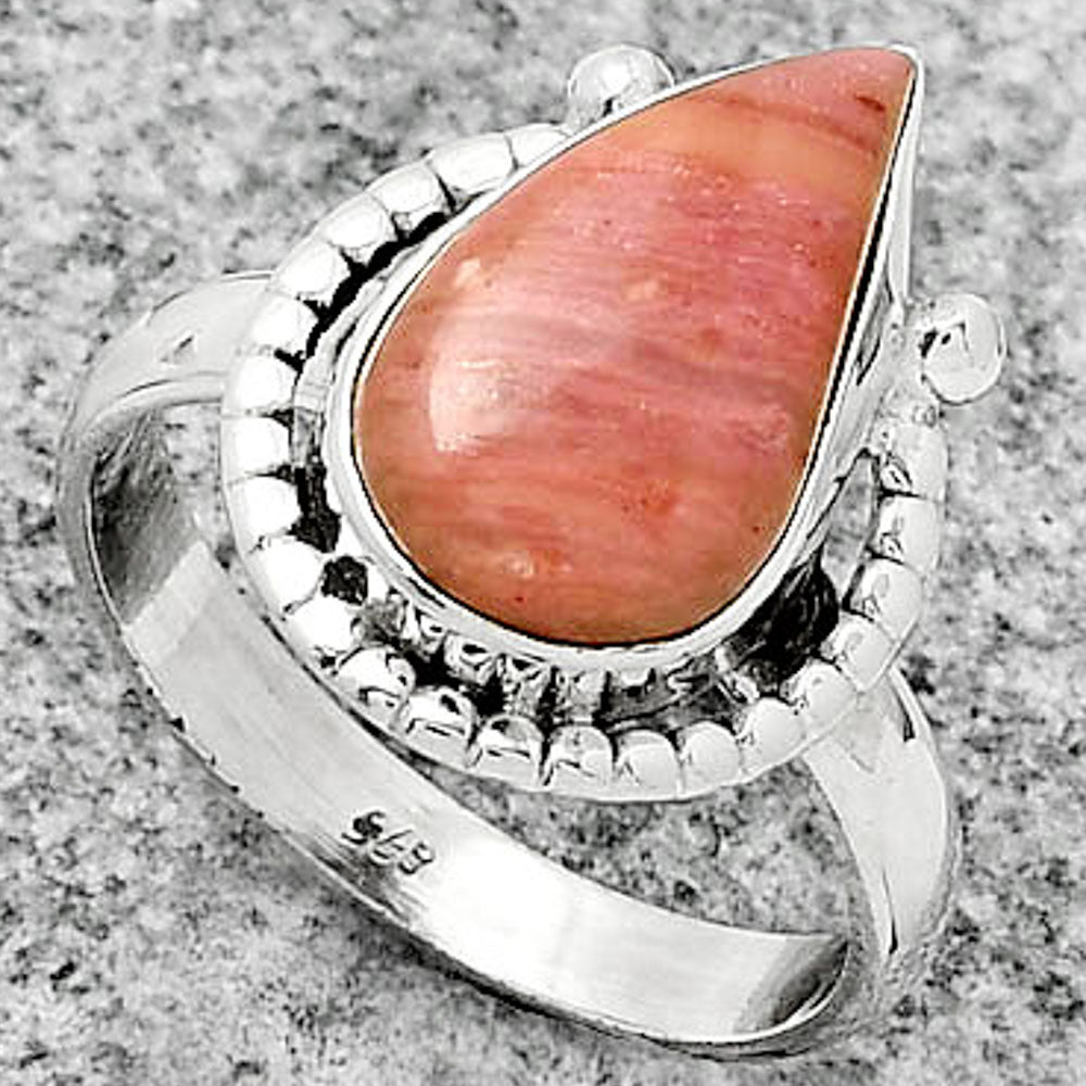 Natural Pink Tulip Quartz Ring size-9 R-1518 SDR184377