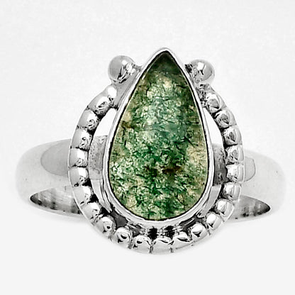 Natural Green Aventurine Ring size-8.5 R-1518 SDR184378