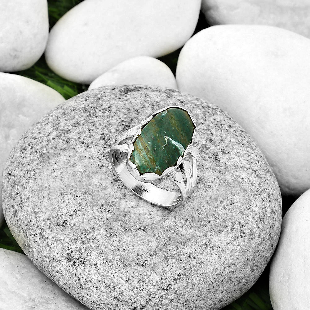 Natural Larsonite Jasper Ring size-8 R-1338 SDR184402