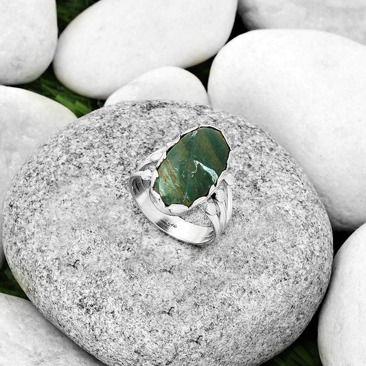 Natural Larsonite Jasper Ring size-8 R-1338 SDR184402