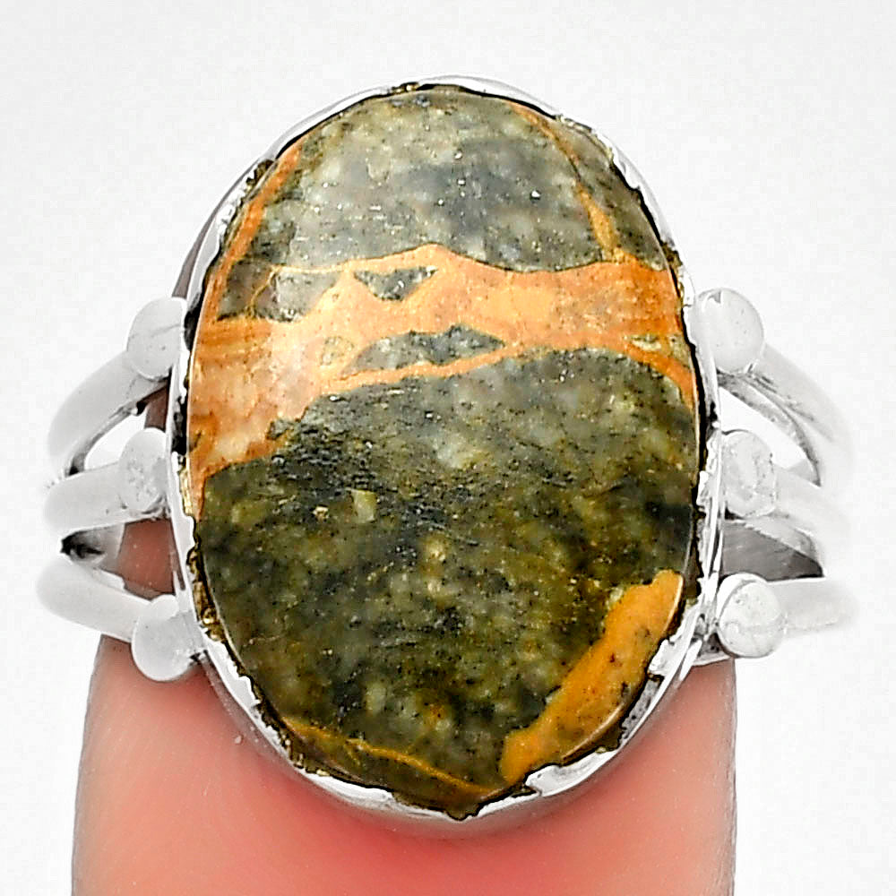 Natural Moroccan Yellow Jacket Jasper Ring size-9 R-1338 SDR184419