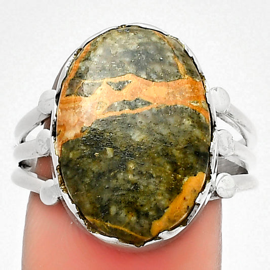 Natural Moroccan Yellow Jacket Jasper Ring size-9 R-1338 SDR184419