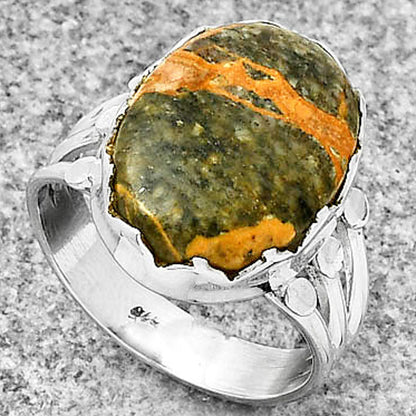 Natural Moroccan Yellow Jacket Jasper Ring size-9 R-1338 SDR184419